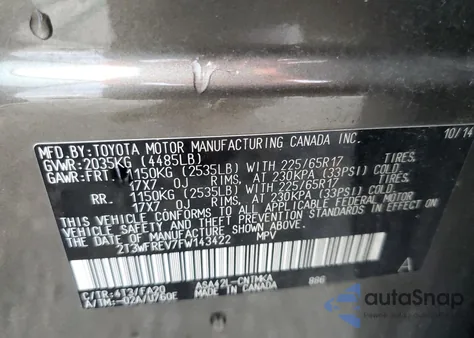 2025 Toyota Rav4 Xle from USA, damaged, VIN 2T3WFREV7FW143422